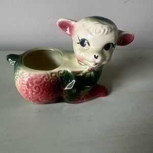 Vintage MCM anthropomorphic ceramic lamb plantar